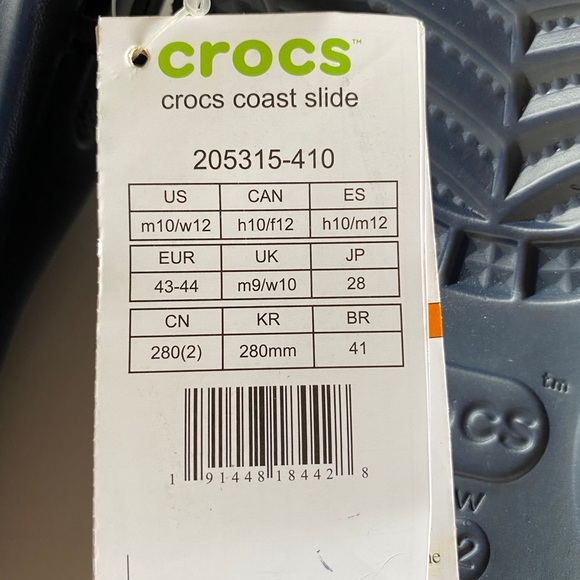 Crocs slides Navy Blue M 10 W 12 - Picture 5 of 5
